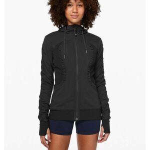 Women Lululemon Dance Studio Jacket III Slim Fit Black / Heathered Black Size 6